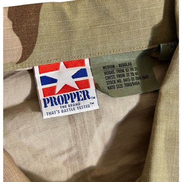 Vintage 1998 US Army Desert Camo Combat Coat Propper PI100-98-C-9600 M Reg - Picture 4 of 7